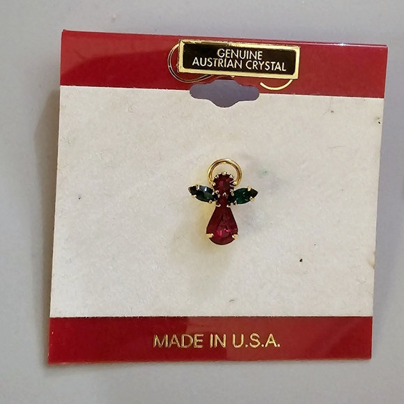 Vintage Gaurdian Angel Christmas Pin - Picture 1 of 4